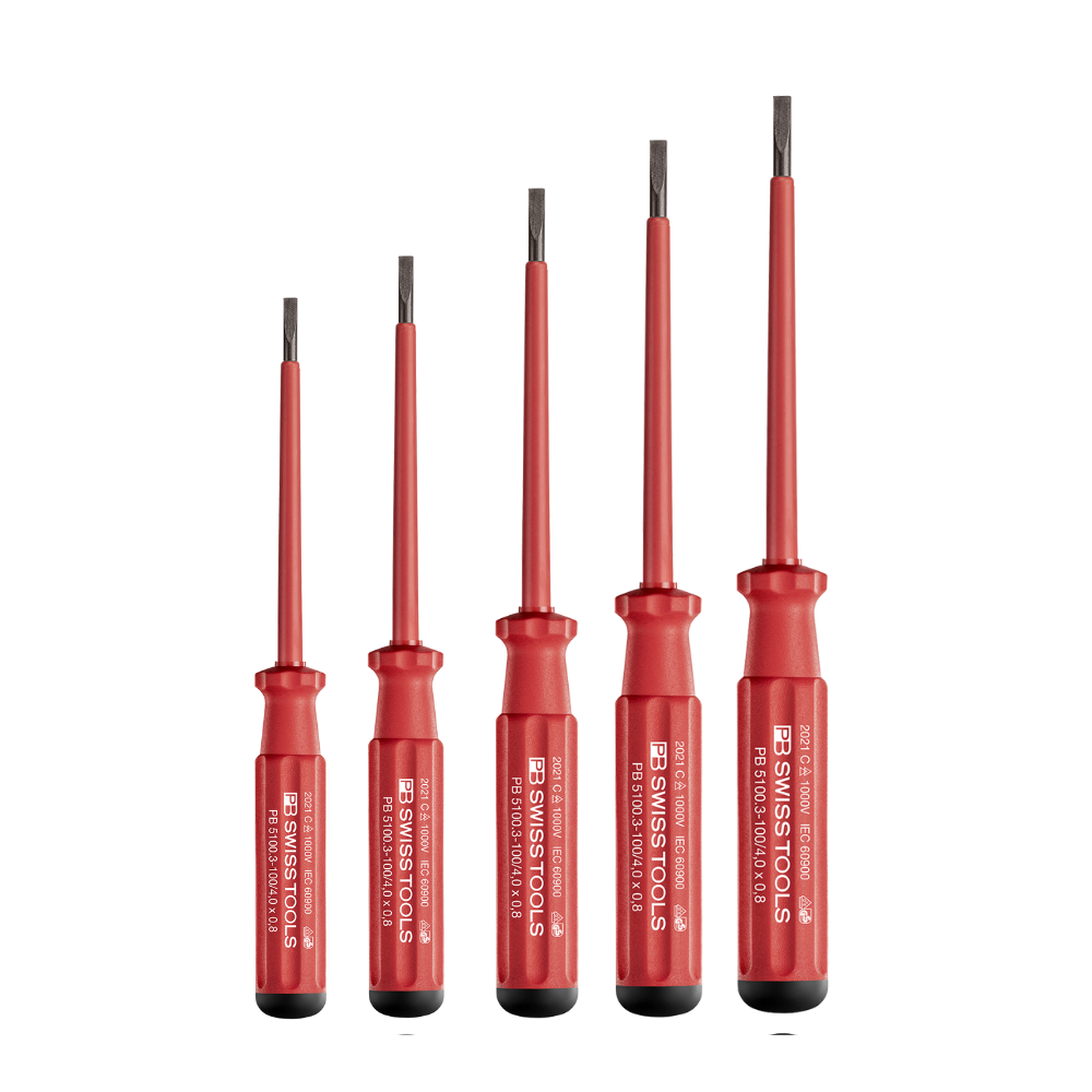 PB 5100 Set - Schlitz-Schraubenzieher VDE 0-4 - MELTEC GmbH
