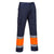Hi-Vis Kontrast Service Bundhose Klasse 1 - Orange/Marine (ONR)