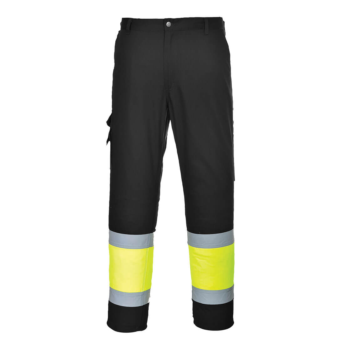 Hi-Vis Kontrast Service Bundhose Klasse 1 - Gelb/Schwarz (YBR)
