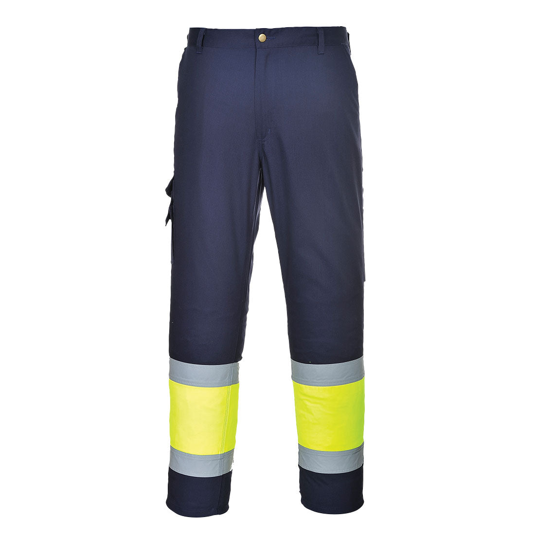 Hi-Vis Kontrast Service Bundhose Klasse 1 - Gelb/Marine (YNR)