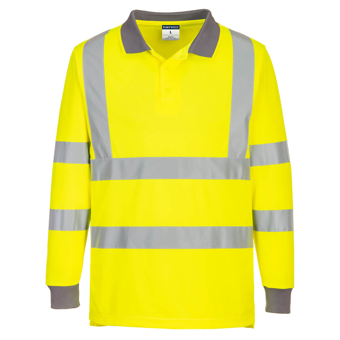 Eco Warnschutz Poloshirt langarm (6er Pack) - Gelb (YER)