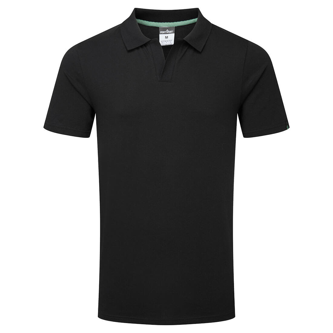 Polo-Shirt aus 100%iger wiederverwertbarer Bio-Baumwolle - Schwarz (BKR)