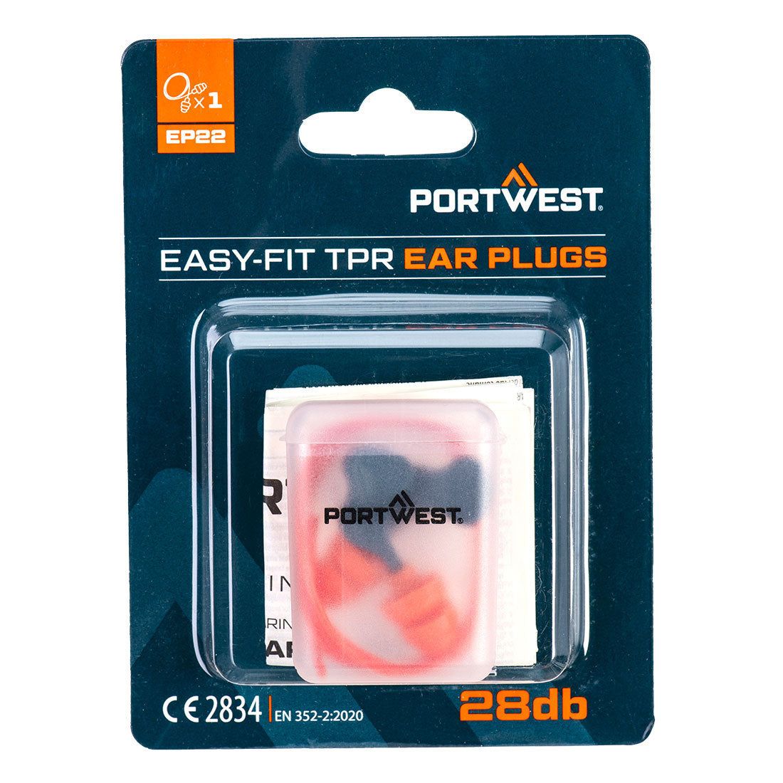 Easy Fit TPR kabelgebundener Gehörschutzstöpsel (1 Paar) - Orange (ORR)