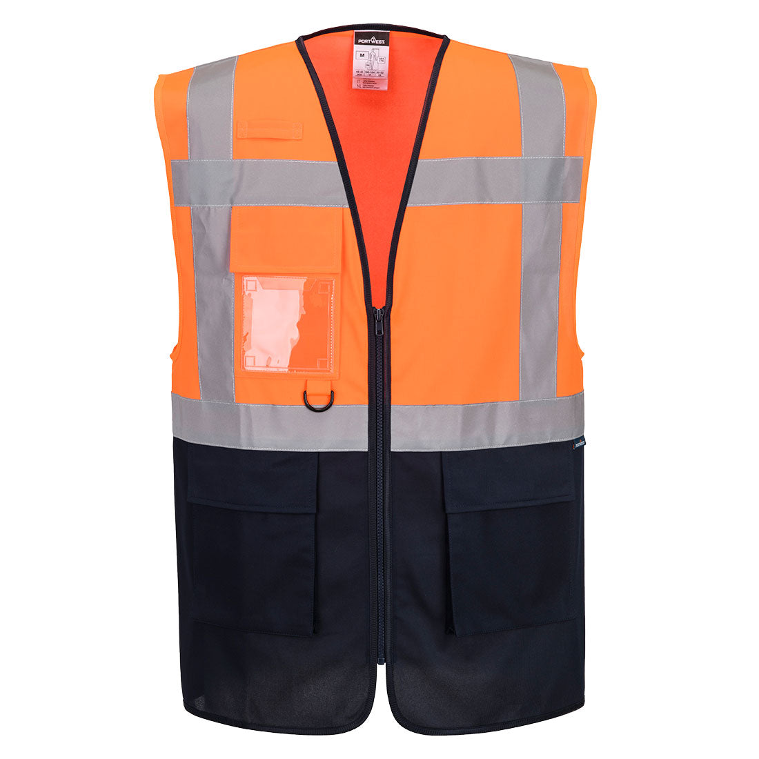 ES1 Essential Contrast Vest - Orange/Marine (ONR)
