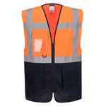 ES1 Essential Contrast Vest - Orange/Marine (ONR)
