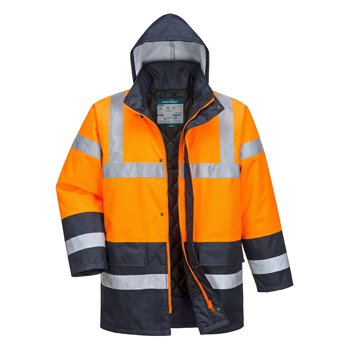 ES1 Essential Contrast Jacket - Orange/Marine (ONR)