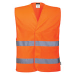 ES1 Essential HV Two Band Vest - Orange (ORR)
