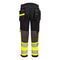 EV4 Hi-Vis Stretch Bundhose mit abnehmbaren Holstertaschen Klasse 1 - Gelb/Schwarz (YBR)