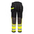 EV4 Hi-Vis Stretch Bundhose mit abnehmbaren Holstertaschen Klasse 1 - Gelb/Schwarz lang (YBT)
