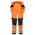 EV4 Hi-Vis Stretch Bundhose mit abnehmbaren Holstertaschen Klasse 2 - Orange/Schwarz (OBR)