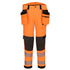 EV4 Hi-Vis Stretch Bundhose mit abnehmbaren Holstertaschen Klasse 2 - Orange/Schwarz (OBT)