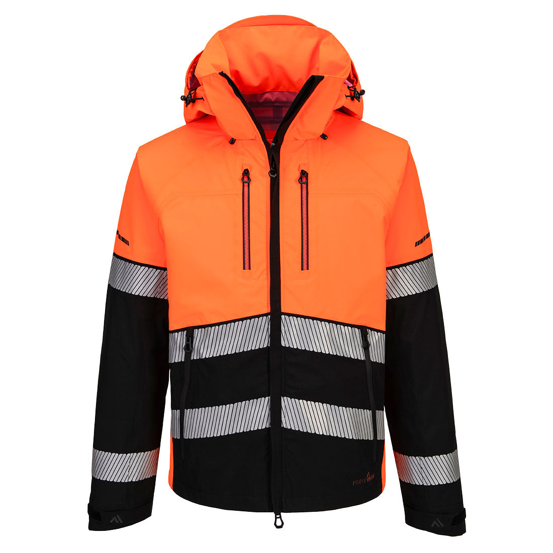 EV4 Hi-Vis Shell Jacke (3L) - Orange/Schwarz (OBR)