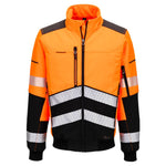 EV4 Hi-Vis Softshell Pilotjacke (3L) - Orange/Schwarz (OBR)
