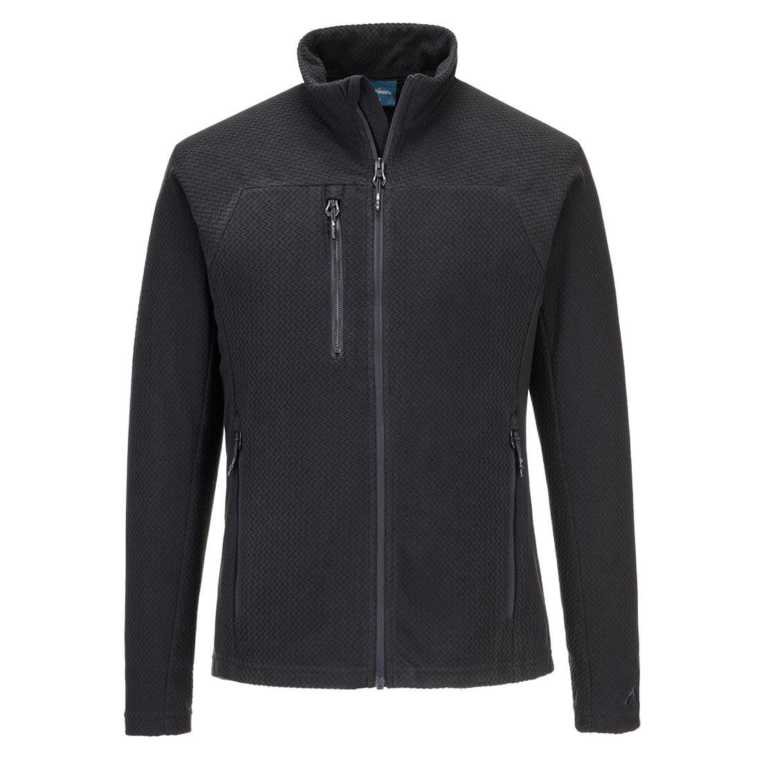 EV4 strukturierte Fleecejacke - Schwarz (BKR)