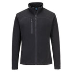 EV4 strukturierte Fleecejacke - Schwarz (BKR)