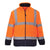 Hi-Vis Kontrast Fleecejacke - Orange/Marine (ONR)