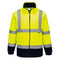 Hi-Vis Kontrast Fleecejacke - Gelb/Marine (YNR)