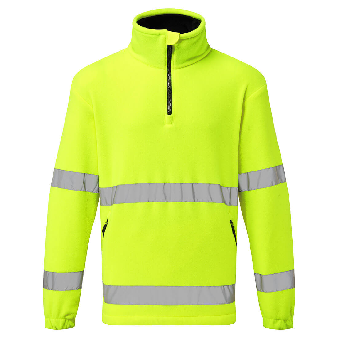Hi-Vis Fleecepullover mit 1/2 Reißverschluss - Gelb (YER)