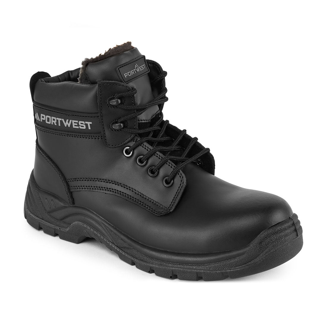Composite Winterstiefelette aus Leder  S3S SR - Schwarz (BKR)