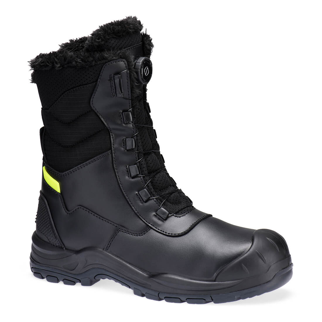 Stahl Leder Winterstiefel S3L SC HRO CI SR - Schwarz (BKR)