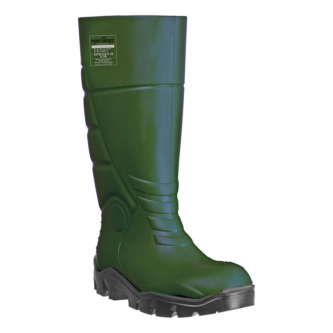 PU Sicherheits-Gummistiefel Wellington S5 CI FO - Gruen (GNR)