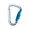 Aluminiumkarabiner mit Drehverschluss - Silber (SIR)
