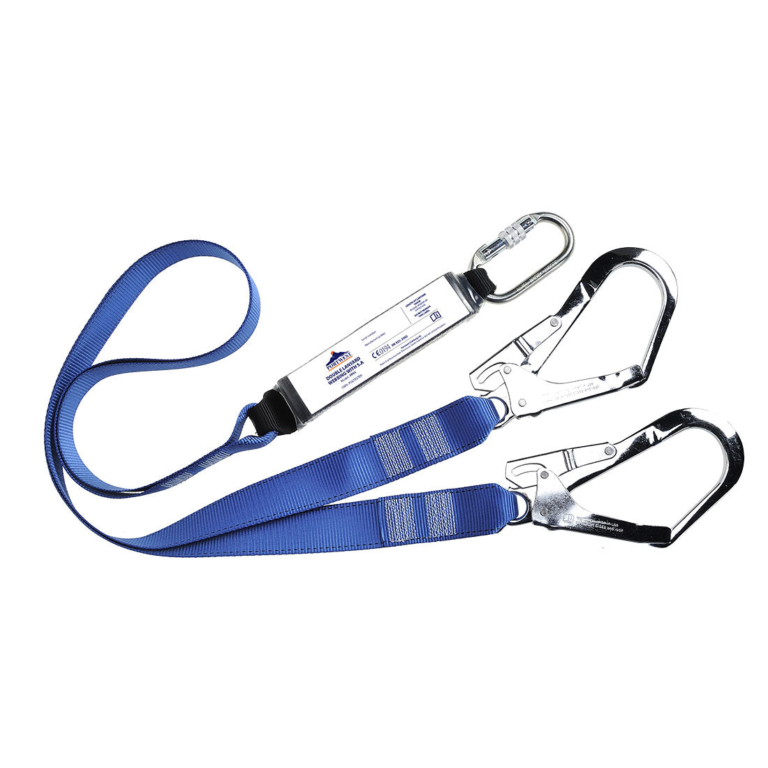 Doppeltes Haltelband mit Bandfalldämpfer aus Polyestergewebe - Royalblau (RBR)