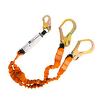 elastisches Y-Verbindungsmittel mit Bandfalldämpfer bis 140kg - Schwarz/Orange (K1R)