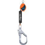 2m selbstaufrollende Rettungsleine 140kg - Orange/Schwarz (O8R)