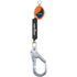 2m selbstaufrollende Rettungsleine 140kg - Orange/Schwarz (O8R)