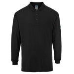 Modaflame Knit FR Poloshirt Langarm - Schwarz (BKR)