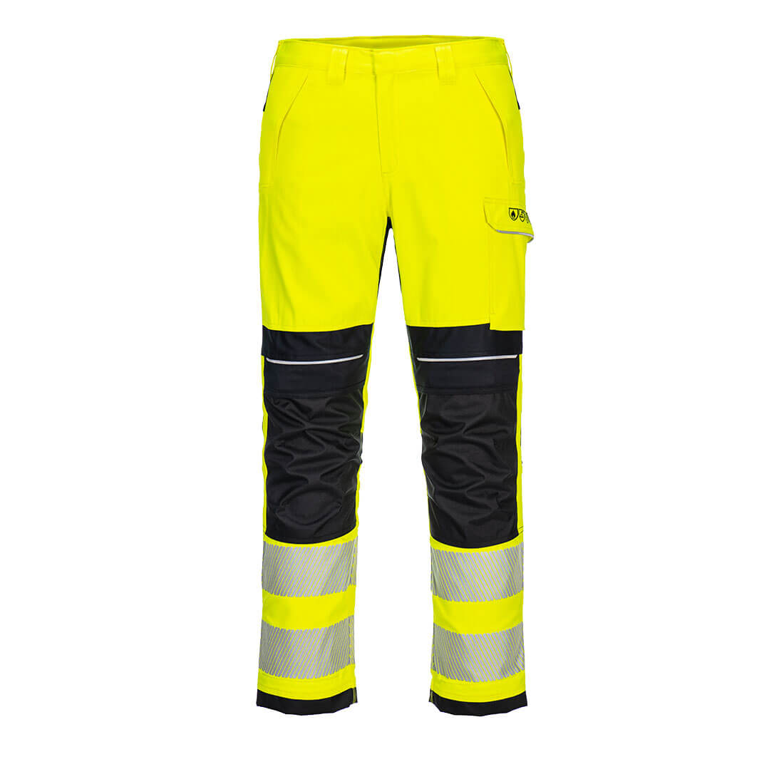 PW3 Modaflame Work Hi-Vis Multinorm FR Bundhose - Gelb/Schwarz (YBR)