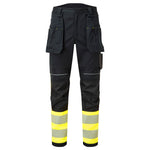 PW3 Modaflame Work Hi-Vis FR Bundhose mit Holstertaschen Klasse 1 - Gelb/Schwarz (YBR)