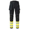 PW3 Modaflame Work Hi-Vis FR Bundhose mit Holstertaschen Klasse 1 - Gelb/Schwarz (YBR)