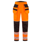 PW3 Modaflame Rain+ Hi-Vis FR Winterhose mit Holstertaschen - Orange/Schwarz (OBR)