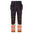 PW3 Modaflame Work HVO FR Bundhose mit Holstertaschen Klasse 1 - Orange/Schwarz (OBR)