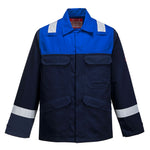 Bizflame Work zweifarbige FR Jacke - Marine/Royal (NRR)