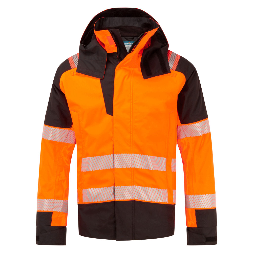 PW3 Modaflame Rain+ Hi-Vis Winterjacke - Orange/Schwarz (OBR)