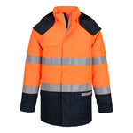 Bizflame Rain+ Hi-Vis Multi-Norm Kontrast FR Winterjacke - Orange/Marine (ONR)