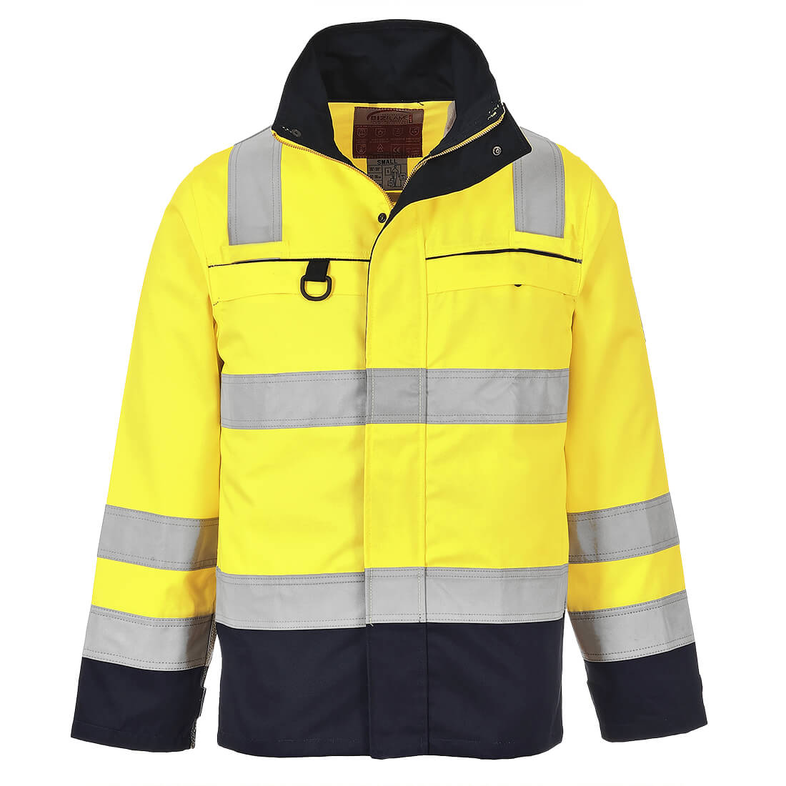 Bizflame Work Hi-Vis Multinorm Kontrast FR Jacke - Gelb/Marine (YNR)