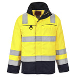 Bizflame Work Hi-Vis Multinorm Kontrast FR Jacke - Gelb/Marine (YNR)