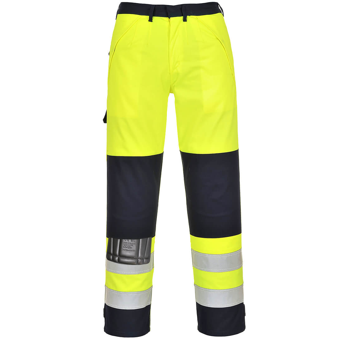 Bizflame Work Hi-Vis Multinorm Kontrast FR Bundhose - Gelb/Marine (YNR)