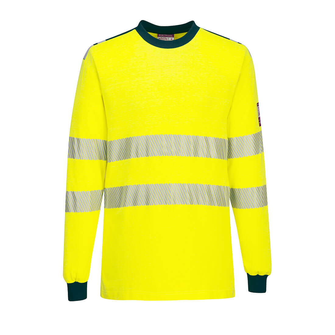 PW3 Modaflame Knit Warnschutz FR T-Shirt Langarm - Gelb/Marine (YNR)