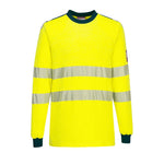 PW3 Modaflame Knit Warnschutz FR T-Shirt Langarm - Gelb/Marine (YNR)
