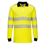PW3 Modaflame Knit Hi-Vis FR Poloshirt Langarm - Gelb/Schwarz (YBR)