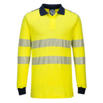 PW3 Modaflame Knit Hi-Vis FR Poloshirt Langarm - Gelb/Marine (YNR)