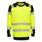PW3 Modaflame Knit Hi-Vis FR Sweatshirt - Gelb/Schwarz (YBR)
