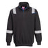 WX3 Modaflame Knit FR Sweatshirt mit 1/4 Reißverschluss - Schwarz (BKR)