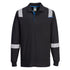 WX3 Modaflame Knit FR Poloshirt Langarm - Schwarz (BKR)