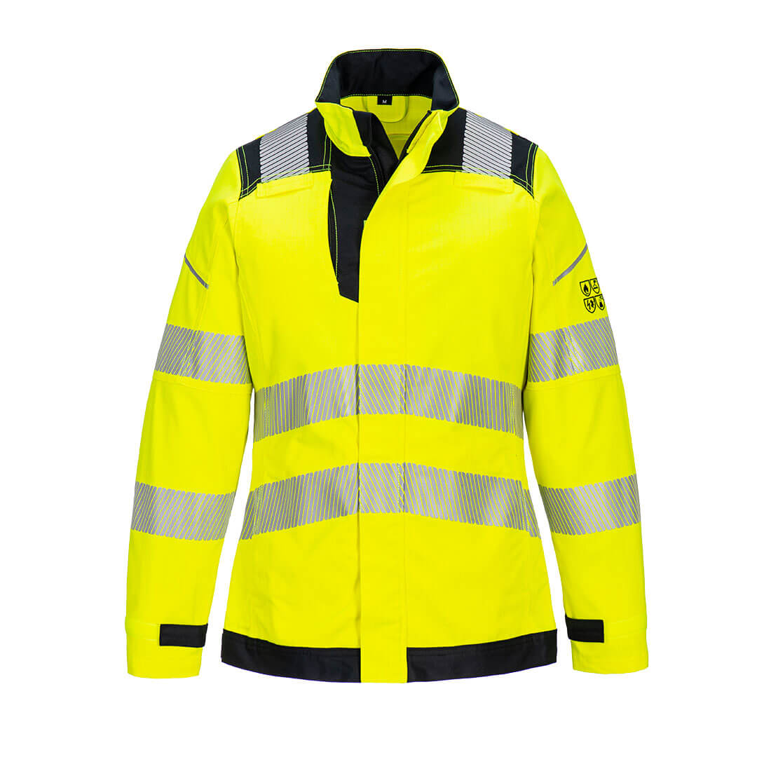 PW3 Modaflame Work Hi-Vis Multinorm FR Arbeitsjacke für Damen - Gelb/Schwarz (YBR)